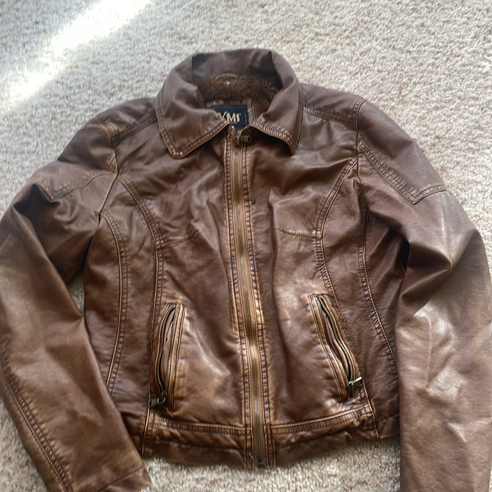 Faux leather jacket